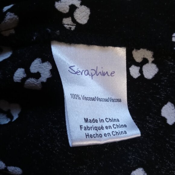 SERAPHINE monochrome floral Maternity & Nursing Dress (sz6) - Picture 13 of 13